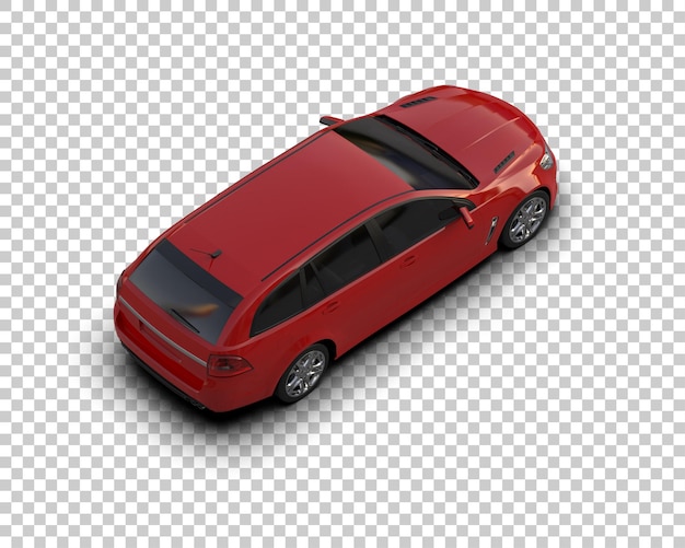 Ilustración de renderización 3D de automóviles modernos aislados en el fondo