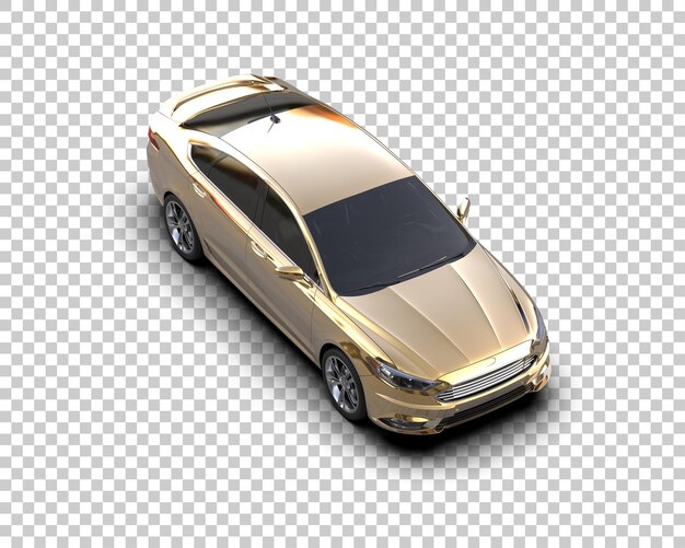 Ilustración de renderización 3D de automóviles modernos aislados en el fondo