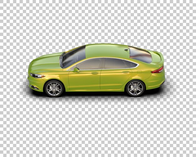 Ilustración de renderización 3D de automóviles modernos aislados en el fondo