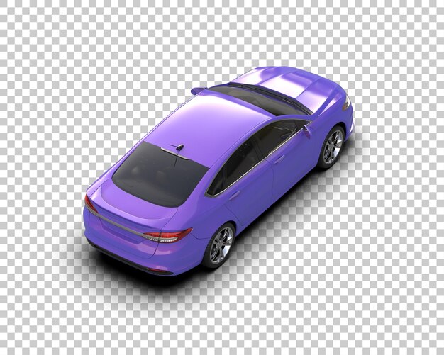 Ilustración de renderización 3D de automóviles modernos aislados en el fondo