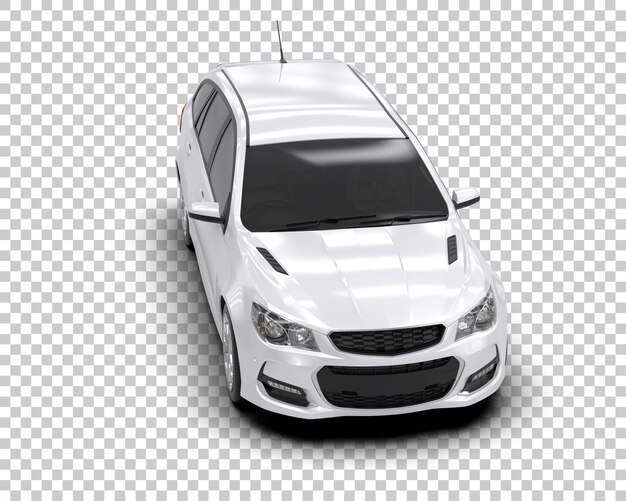 Ilustración de renderización 3D de automóviles modernos aislados en el fondo