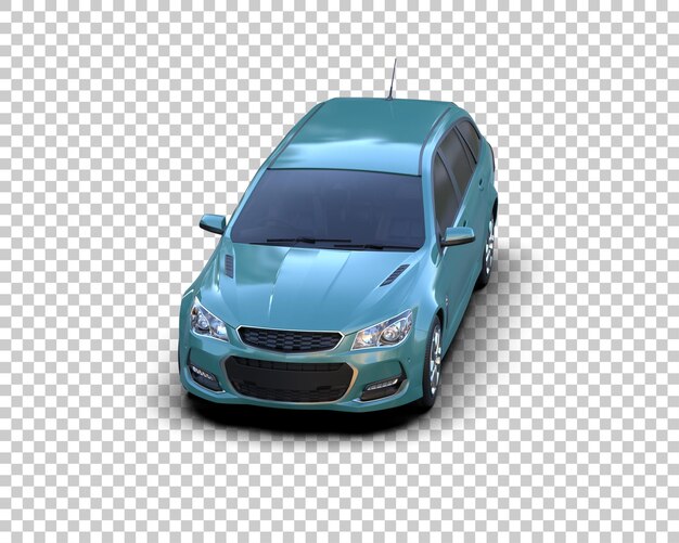 Ilustración de renderización 3D de automóviles modernos aislados en el fondo