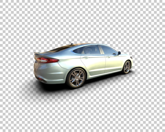 Ilustración de renderización 3D de automóviles modernos aislados en el fondo