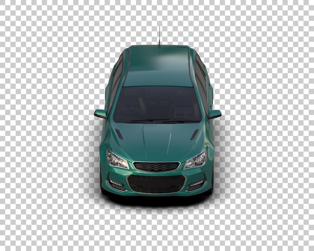 Ilustración de renderización 3D de automóviles modernos aislados en el fondo