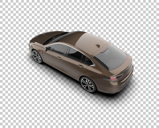 Ilustración de renderización 3D de automóviles modernos aislados en el fondo