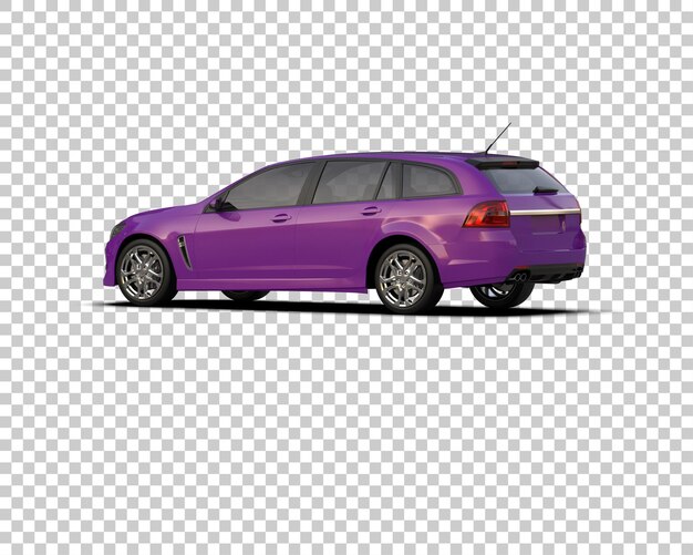 Ilustración de renderización 3D de automóviles modernos aislados en el fondo