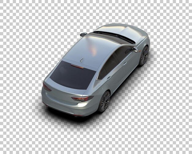 Ilustración de renderización 3D de automóviles modernos aislados en el fondo