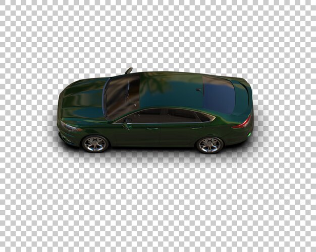 Ilustración de renderización 3D de automóviles modernos aislados en el fondo