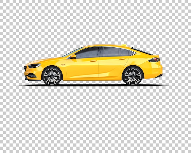 Ilustración de renderización 3D de automóviles modernos aislados en el fondo