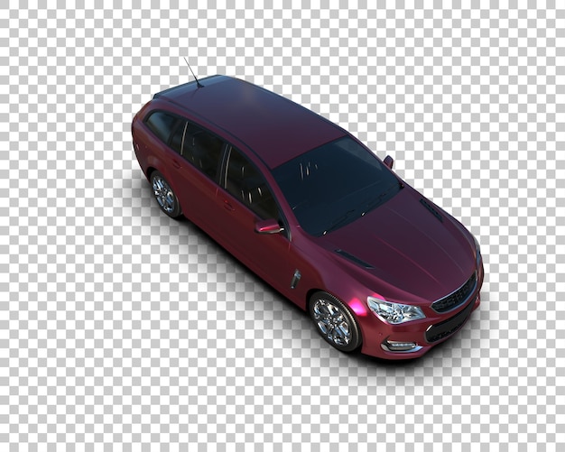 Ilustración de renderización 3D de automóviles modernos aislados en el fondo