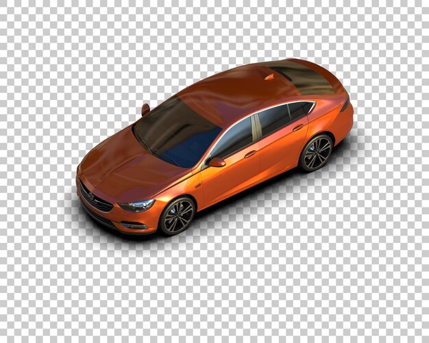 Ilustración de renderización 3D de automóviles modernos aislados en el fondo