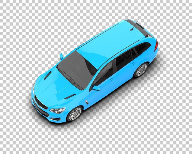 Ilustración de renderización 3D de automóviles modernos aislados en el fondo