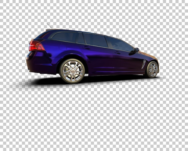 Ilustración de renderización 3D de automóviles modernos aislados en el fondo