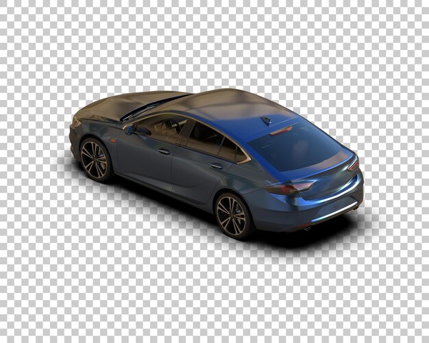 Ilustración de renderización 3D de automóviles modernos aislados en el fondo