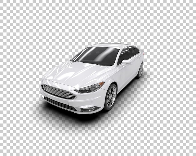 Ilustración de renderización 3D de automóviles modernos aislados en el fondo