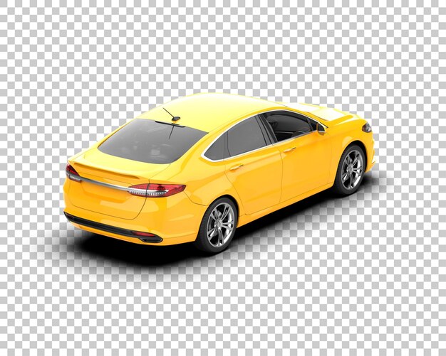 Ilustración de renderización 3D de automóviles modernos aislados en el fondo