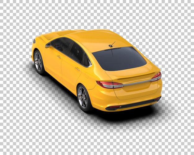 Ilustración de renderización 3D de automóviles modernos aislados en el fondo