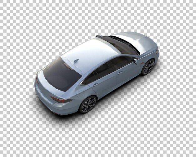 Ilustración de renderización 3D de automóviles modernos aislados en el fondo