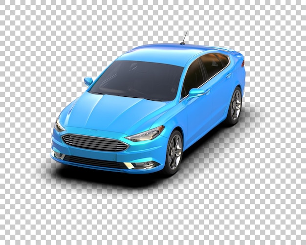 Ilustración de renderización 3D de automóviles modernos aislados en el fondo