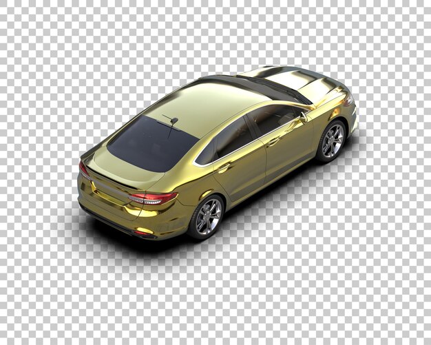 Ilustración de renderización 3D de automóviles modernos aislados en el fondo