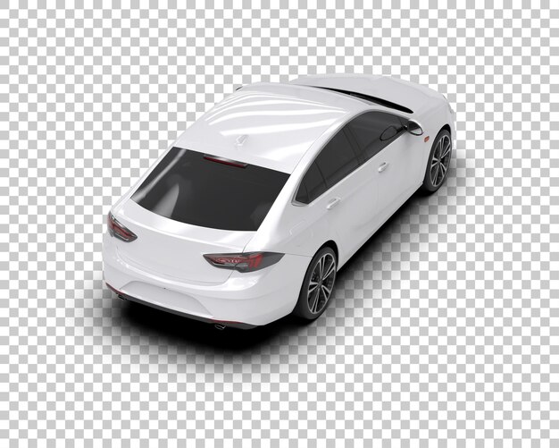 Ilustración de renderización 3D de automóviles modernos aislados en el fondo