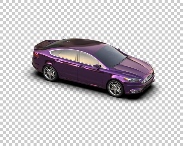 Ilustración de renderización 3D de automóviles modernos aislados en el fondo