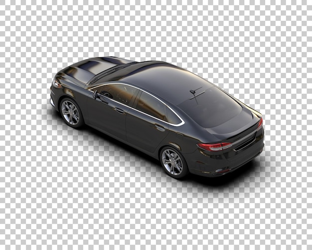 Ilustración de renderización 3D de automóviles modernos aislados en el fondo