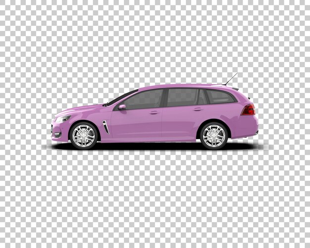 Ilustración de renderización 3D de automóviles modernos aislados en el fondo