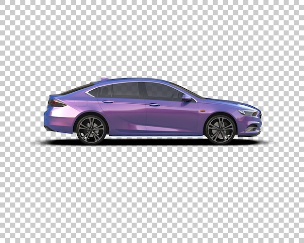 Ilustración de renderización 3D de automóviles modernos aislados en el fondo