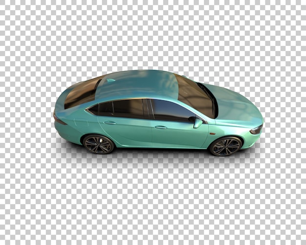 Ilustración de renderización 3D de automóviles modernos aislados en el fondo