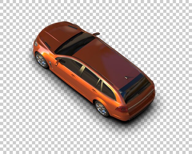 Ilustración de renderización 3D de automóviles modernos aislados en el fondo