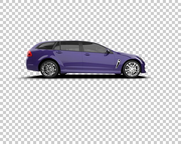 Ilustración de renderización 3D de automóviles modernos aislados en el fondo