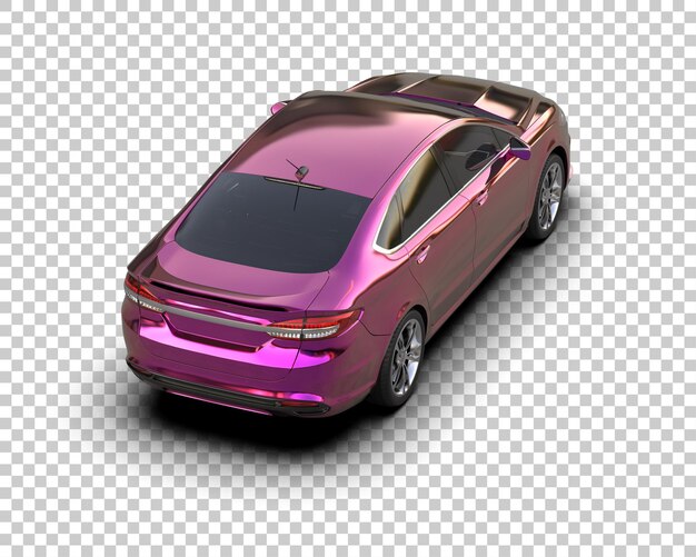 Ilustración de renderización 3D de automóviles modernos aislados en el fondo