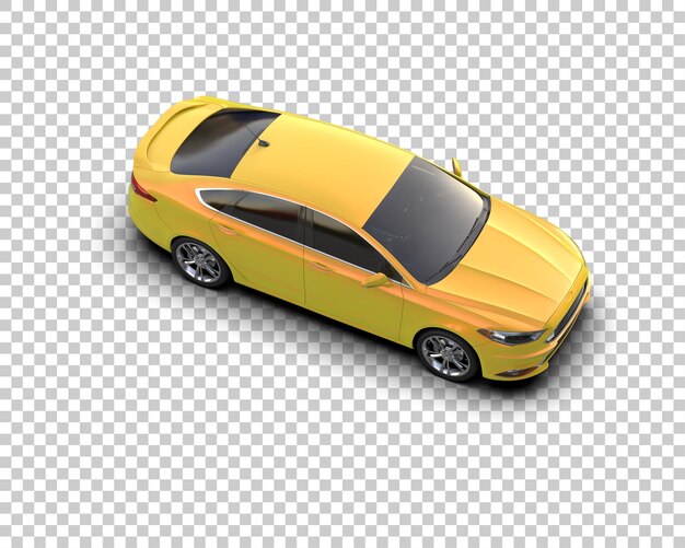 Ilustración de renderización 3D de automóviles modernos aislados en el fondo