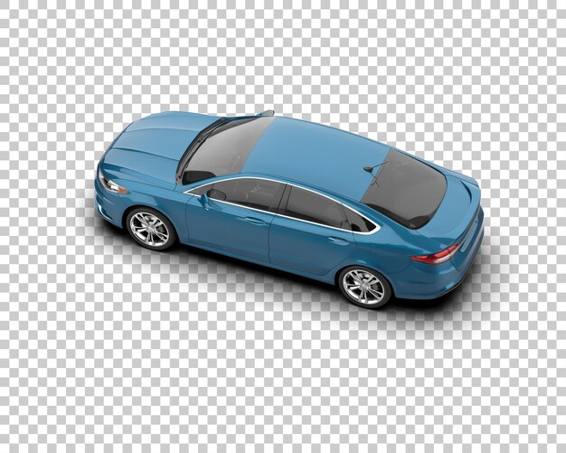 Ilustración de renderización 3D de automóviles modernos aislados en el fondo