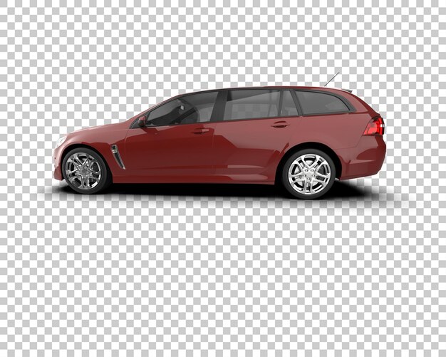 Ilustración de renderización 3D de automóviles modernos aislados en el fondo