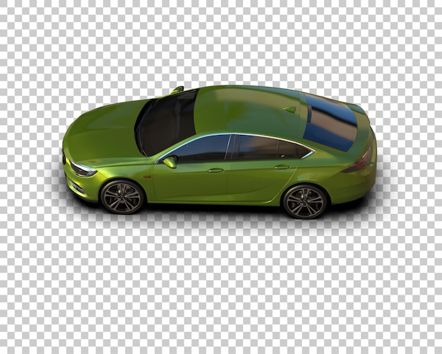 Ilustración de renderización 3D de automóviles modernos aislados en el fondo