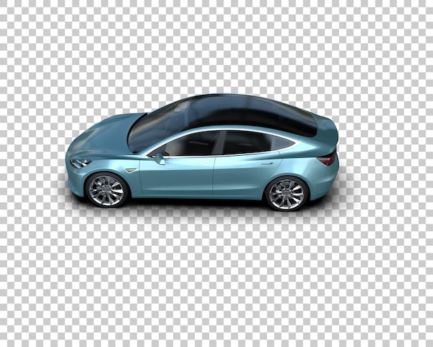 Ilustración de renderización 3D de automóviles modernos aislados en el fondo