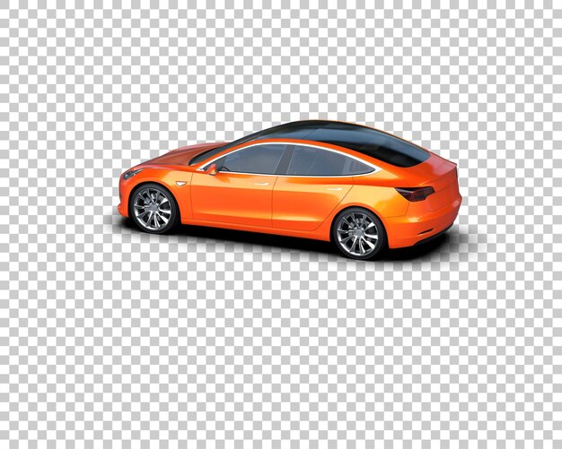 Ilustración de renderización 3D de automóviles modernos aislados en el fondo