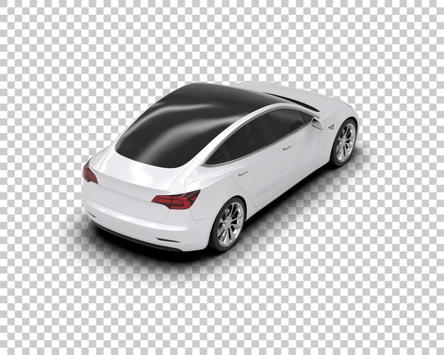Ilustración de renderización 3D de automóviles modernos aislados en el fondo
