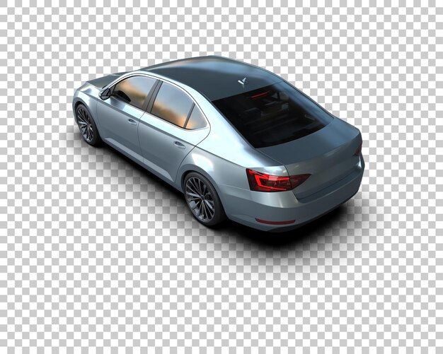 Ilustración de renderización 3D de automóviles modernos aislados en el fondo