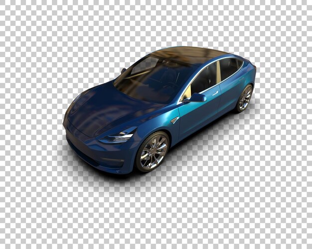 Ilustración de renderización 3D de automóviles modernos aislados en el fondo