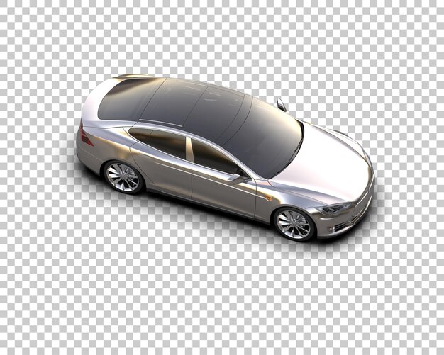 Ilustración de renderización 3D de automóviles modernos aislados en el fondo