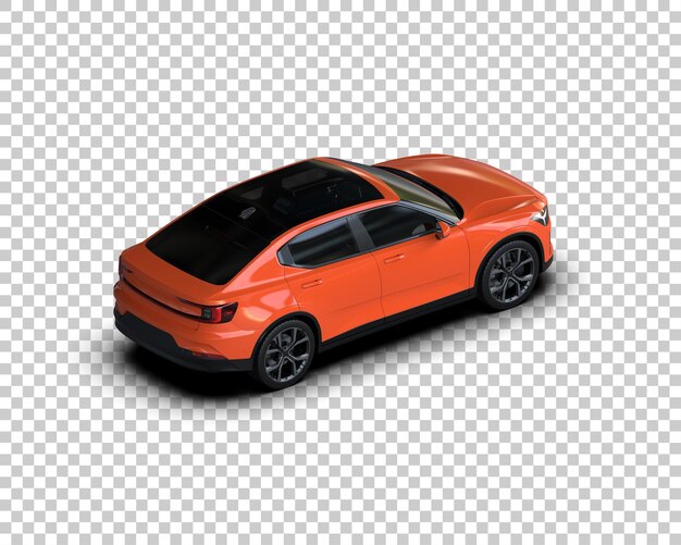 Ilustración de renderización 3D de automóviles modernos aislados en el fondo