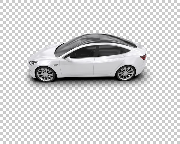 Ilustración de renderización 3D de automóviles modernos aislados en el fondo