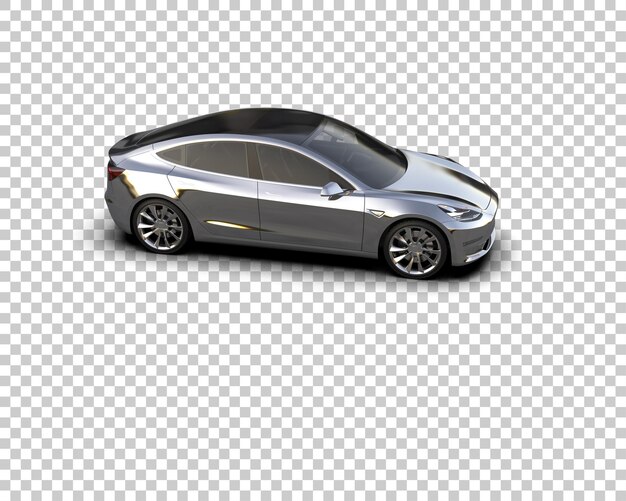 Ilustración de renderización 3D de automóviles modernos aislados en el fondo
