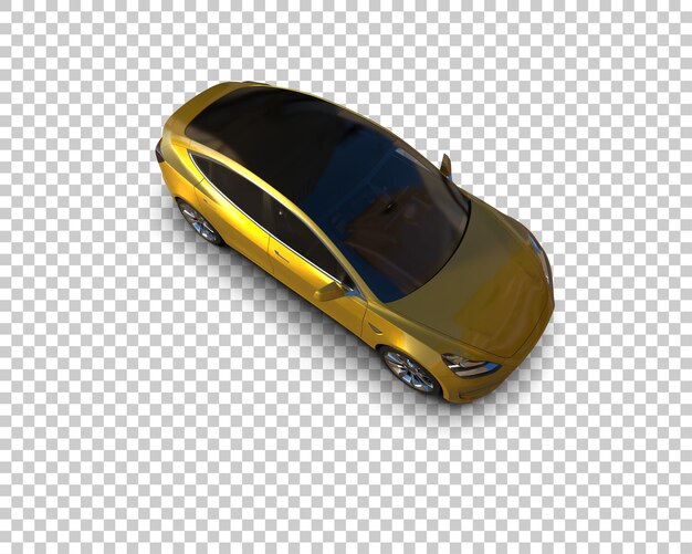 Ilustración de renderización 3D de automóviles modernos aislados en el fondo