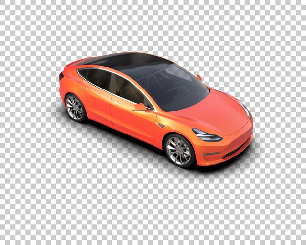 Ilustración de renderización 3D de automóviles modernos aislados en el fondo