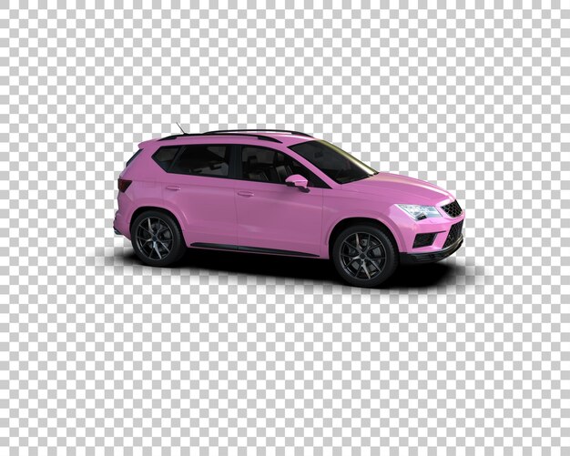 Ilustración de renderización 3D de automóviles modernos aislados en el fondo