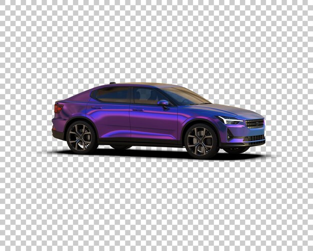 Ilustración de renderización 3D de automóviles modernos aislados en el fondo
